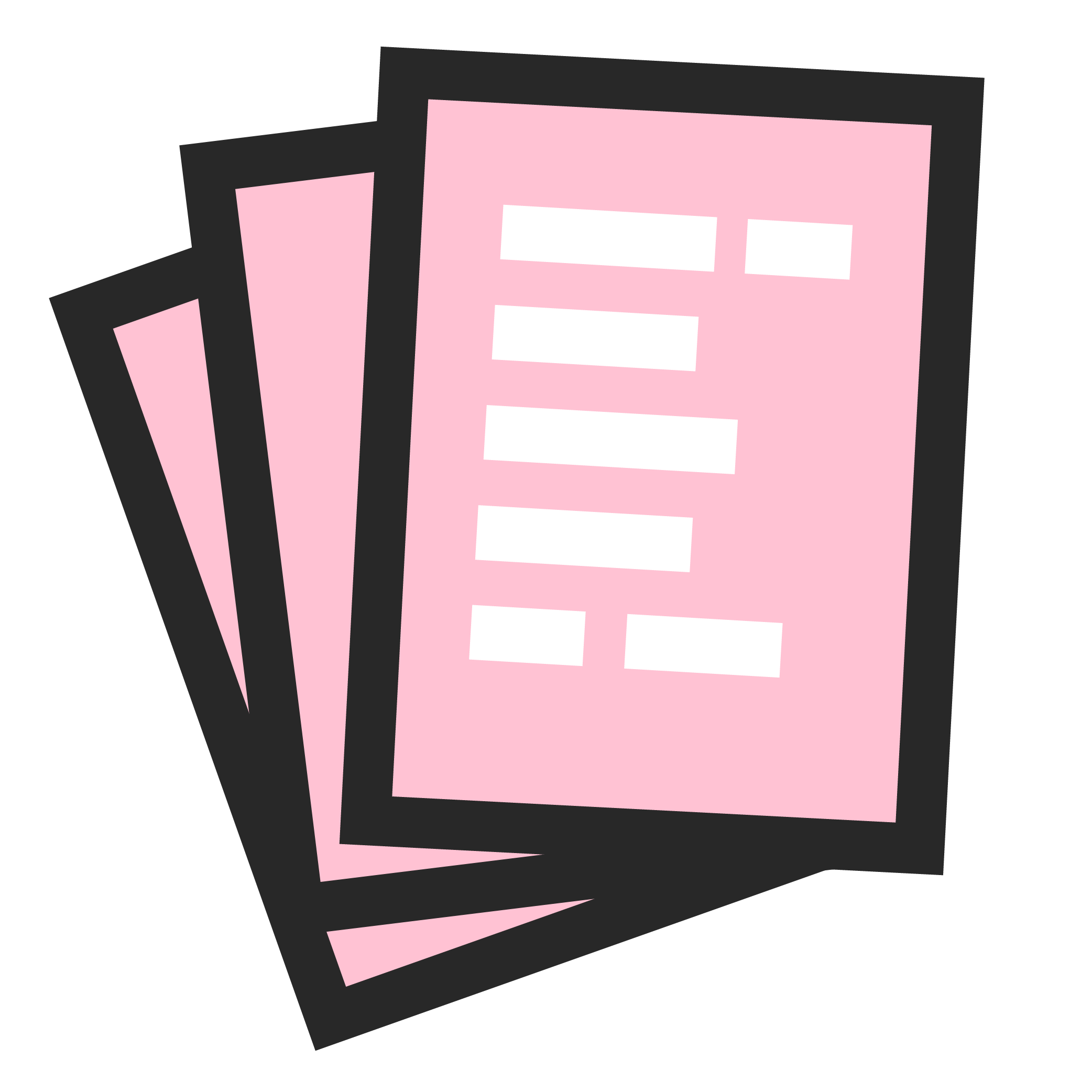 Pictogramme accompagnement — documents rose Moonee
