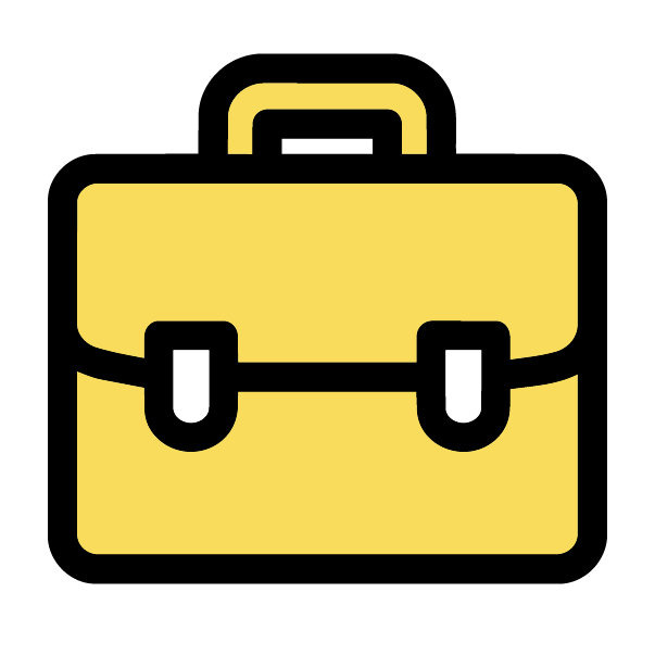 Pictogramme solution — mallette jaune Moonee